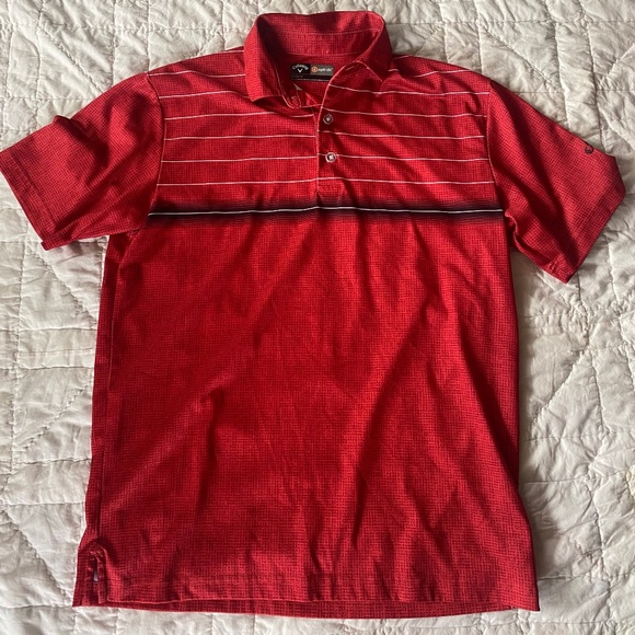 Men’s Callaway Small Red Polo(Opti-Dri) - Picture 1 of 5